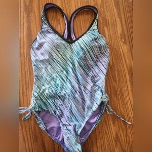 Blue&Purple Racer Back Swimsuit